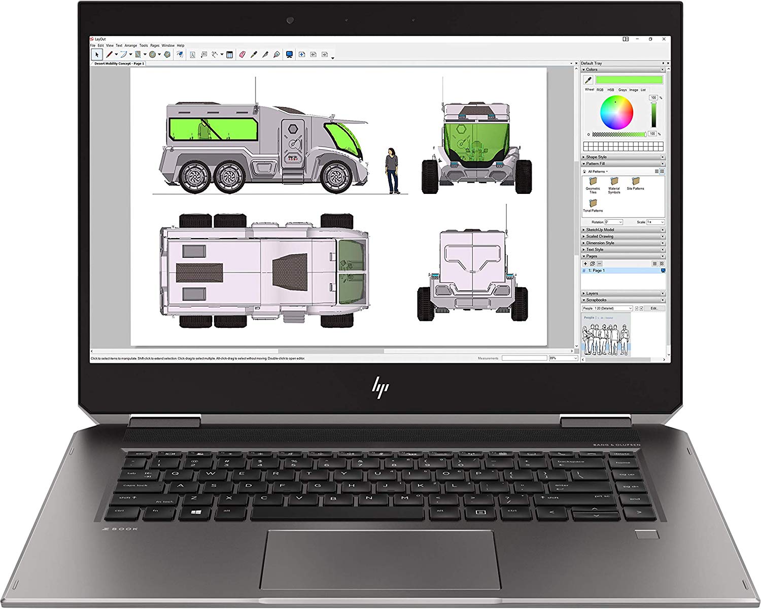 لپ‌تاپ اچ پی مدل HP Zbook Studio X360 G5 | پردازنده Core i7 8750H | رم 16 گیگابایت DDR4 | حافظه 512 گیگابایت SSD | گرافیک Quadro P1000 4GB | صفحه نمایش لمسی 15.6 اینچی 360 درجه (استوک)