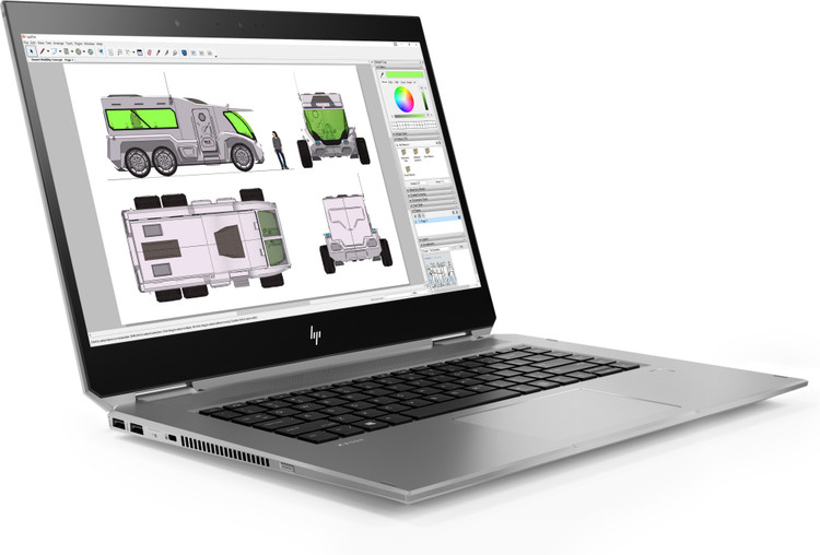 لپتاپ اچ پی مدل HP Zbook Studio X360 G5 | پردازنده Core i7 8750H | رم 16 گیگابایت DDR4 | حافظه 512 گیگابایت SSD | گرافیک Quadro P1000 4GB | صفحه نمایش لمسی 15.6 اینچی 360 درجه (استوک)