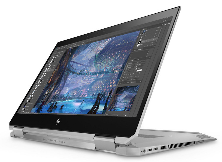 لپتاپ اچ پی مدل HP Zbook Studio X360 G5 | پردازنده Core i7 8750H | رم 16 گیگابایت DDR4 | حافظه 512 گیگابایت SSD | گرافیک Quadro P1000 4GB | صفحه نمایش لمسی 15.6 اینچی 360 درجه (استوک)